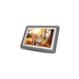 Minolta Smart Digital Photo Frame 10.1in - IPS Touch Screen HD Display, Built-in Free Frameo App, WiFi, 16GB Storage, Translucent Acrylic Design (White/Smoke) for Home Decor, Room Decor, Gift