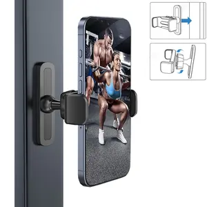 Magnetic Phone Holder for Gym, 360° Adjustable Magnetic Phone Mount for Gym Attach to Metal Surface, Fitness Equipment Accessories for HIIT Timers Home Gym Smartphone Cellphone Stand