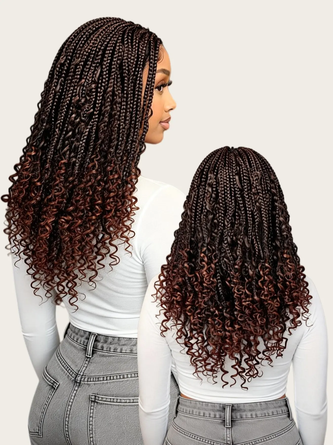 Fashion Braided Headband Wig, Double Layer Full Lace Braid Wig, Bohemian Weaved Wig, Boho Box Braids, Handmade Wave Design, 200% Density Daily Wear, Synthetic Hair Wigs