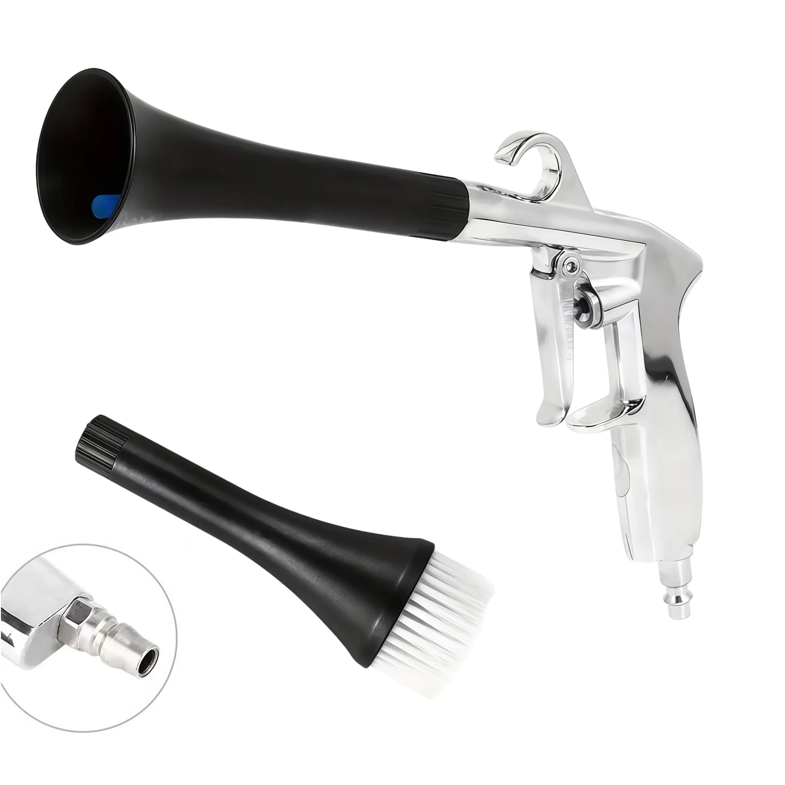 Tornado Air Blow Gun with Nozzle for Car Interior Cleaning Quickly Blasts Dirt and Dust Dryer Vent Cleaner Wash Kit Hose Car Detailing Supplies Turbo Tool Works with Air Compressor-MM1