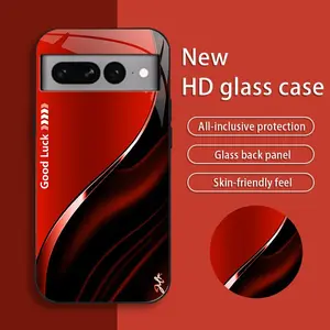 Suitable for [Google Pixel 7 Pro] Simple silk gradient glass phone case, affordable, fully shockproof, drop-proof and wear-resistant-888
