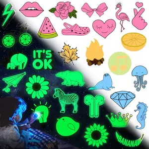 QTL Glow in the Dark Stickers for Wall Decor - 30Pcs Vinyl Stickers Waterproof & Luminous for Christmas Stocking Stuffers, Party Favors, and Room Ornaments