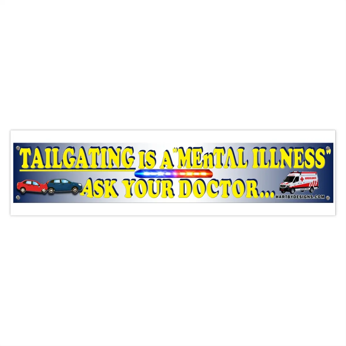 Bumper Stickers, Car Bumper Sticker, Decal. Tailgating Is A Mental Illness Ask Your Doctor. Coolest Sticker.