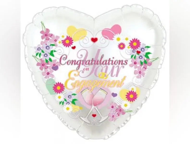 Congratulations On Your Engagement Heart Balloon