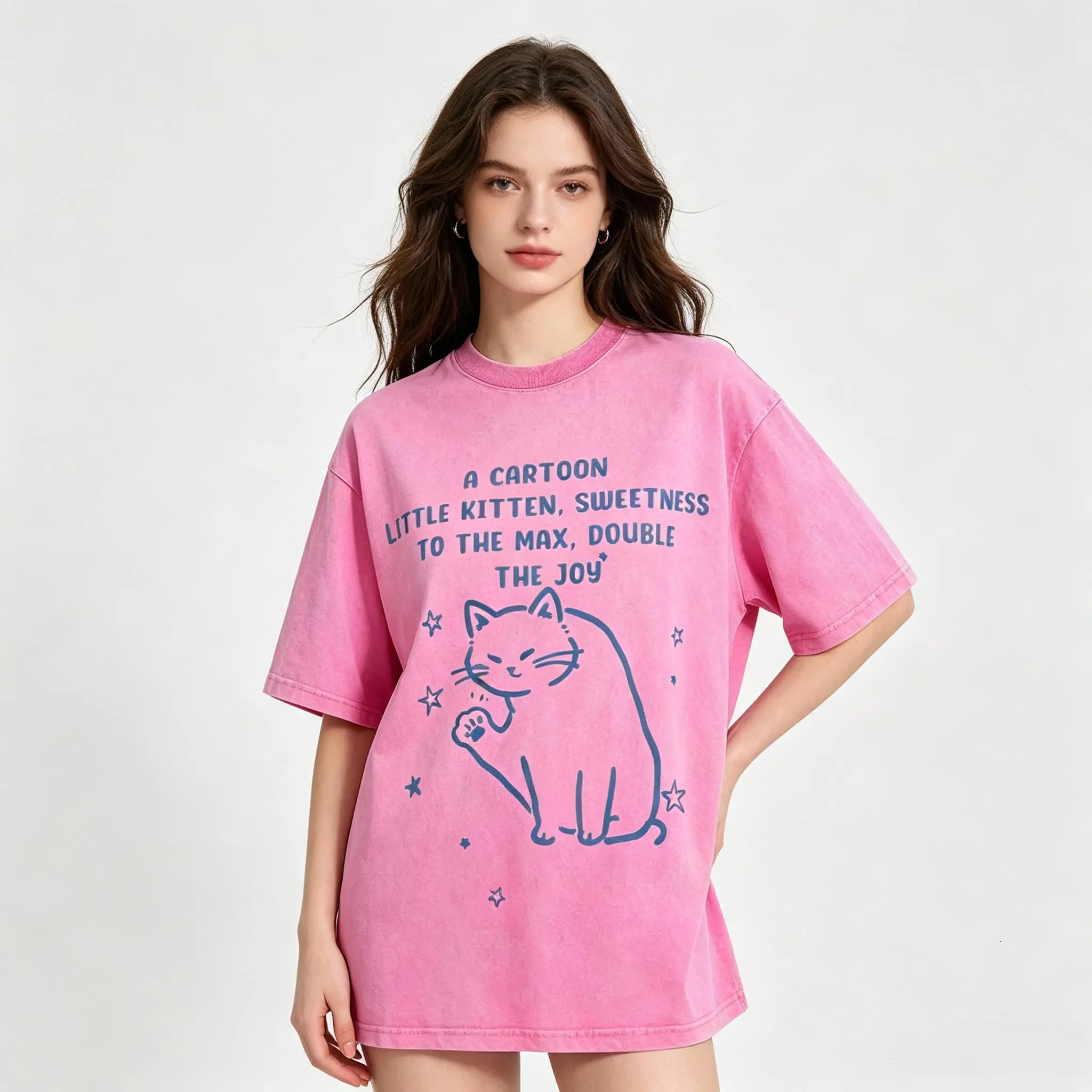 Oversized Vintage Minimal Streetwear Print Tshirt USA Stock Wholesale Y2K Casual Tee