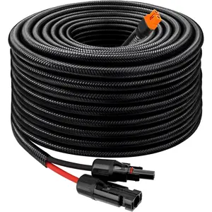 Solar to XT60i  - 10AWG 30FT Solar Panel to XT60i Adapter Connector with Flame Retardant Protective Sleeving XT60i-F Extension  for Portable Power Station Solar Generator
