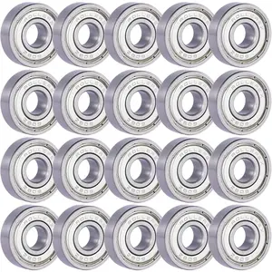 608ZZ Pre-Lubricated Roller Skate Wheel Bearings – ABEC 5 and ABEC-1 Bearings for Inline Skates, Roller Blades, Scooters, RipStiks & Skateboards (Chrome Steel, 20-Pack)