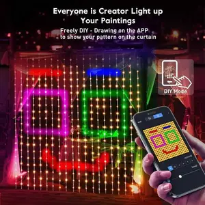 Upgraded DIY LED Curtain Fairy Lights, 3M×3M Tangle-Free PVC Wire Ambient Lighting, USB Plug-in with Remote & Multiple Modes, Indoor Bedroom Window & Christmas Home Decor