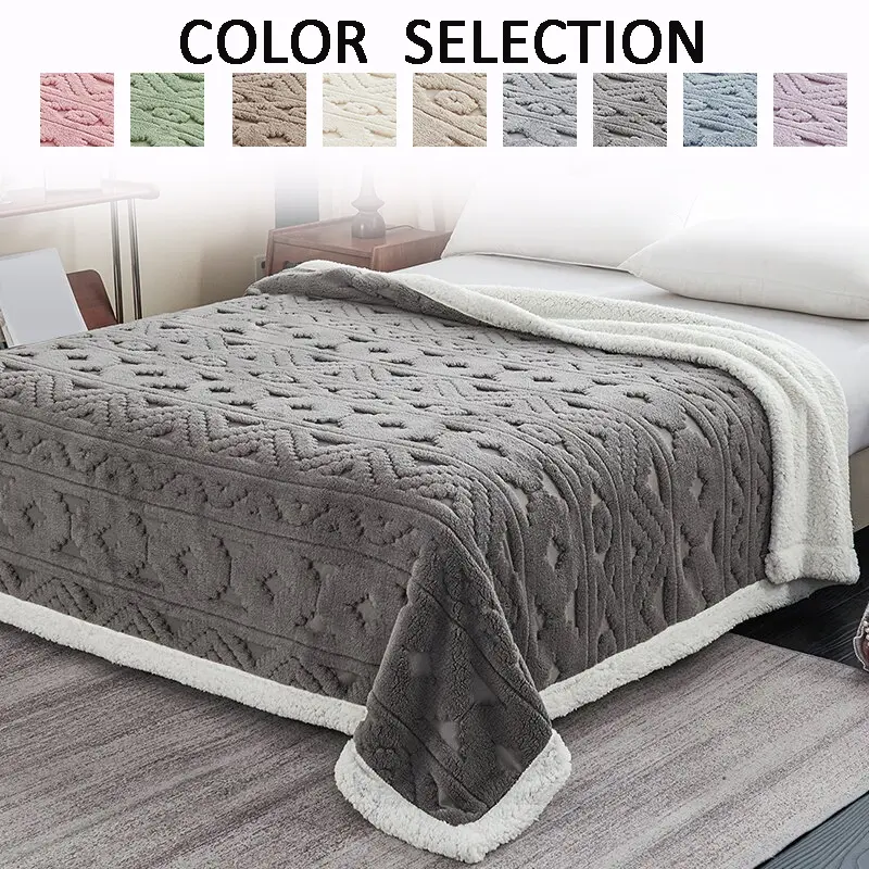 Ultra-Soft Blanket, Soft Bed Blanket, Double-Sided Fleece Thick Warm King Queen Blanket, Soft Skin-Friendly Comfort, Anti-Static