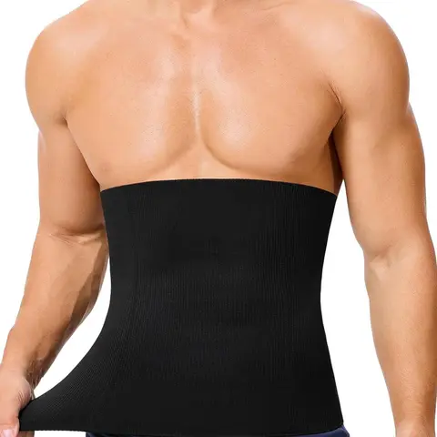 Men's Solid Color High Stretch Shapewear Belt, Breathable Comfortable Waist Trainer, Tummy Control Shapewear for Daily Wear, Waist Trimmer Cincher
