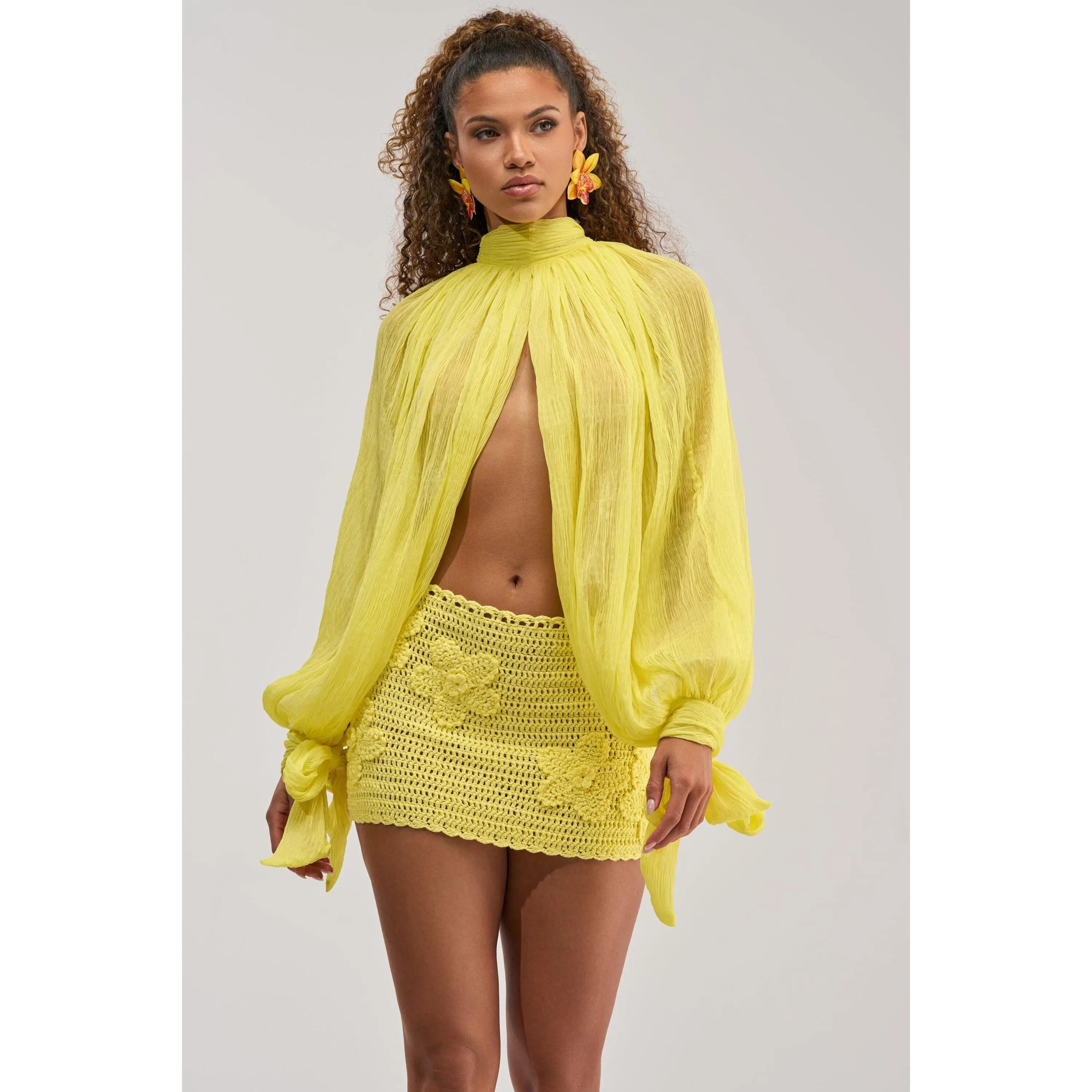 HELLO SUNSHINE CHIFFON BLOUSE