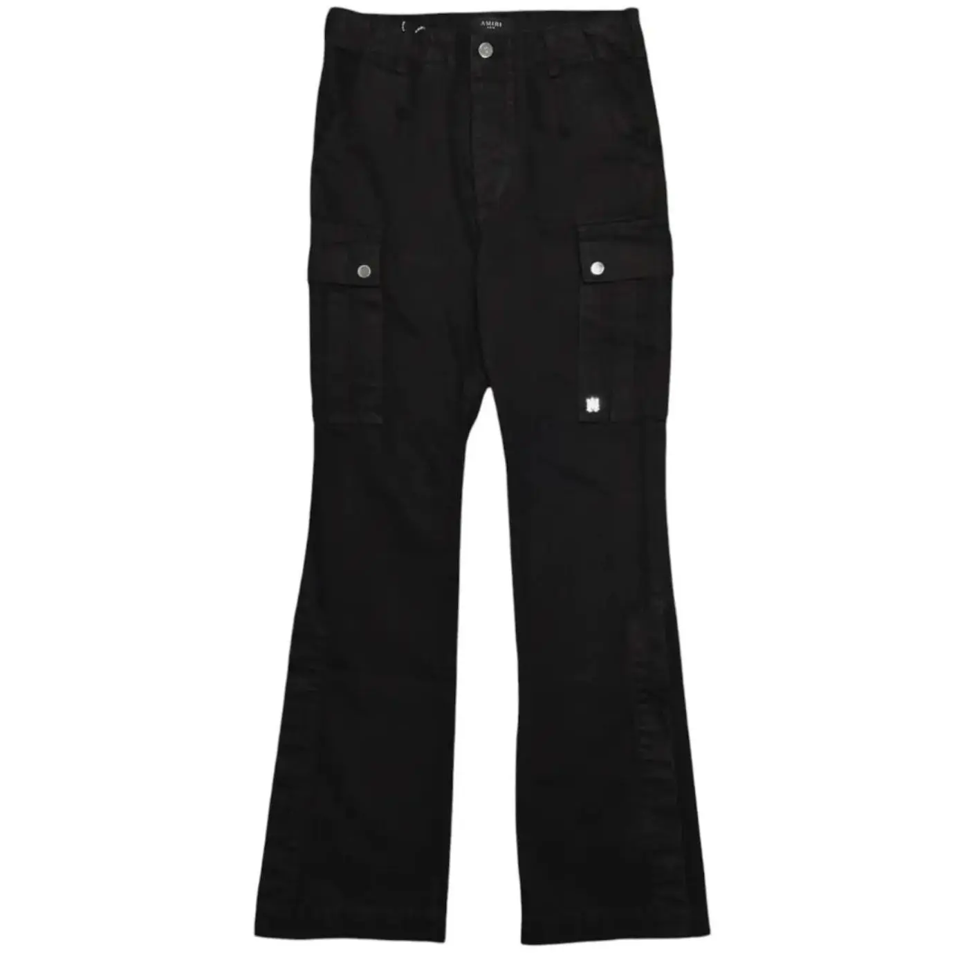 987848 Amiri Wide Leg Cargo Pants Black