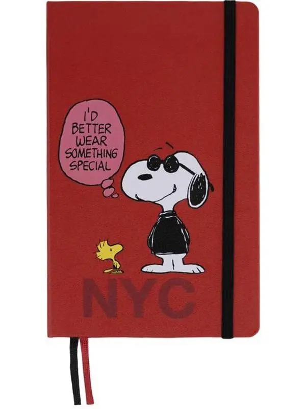 Moleskine Peanuts Snoopy in Style NYC Limited Edition Large Hardcover Journal Notebook, Ruled Pages, 5in x 8.25in, 240 Pages, Peanuts Art Office Stationery