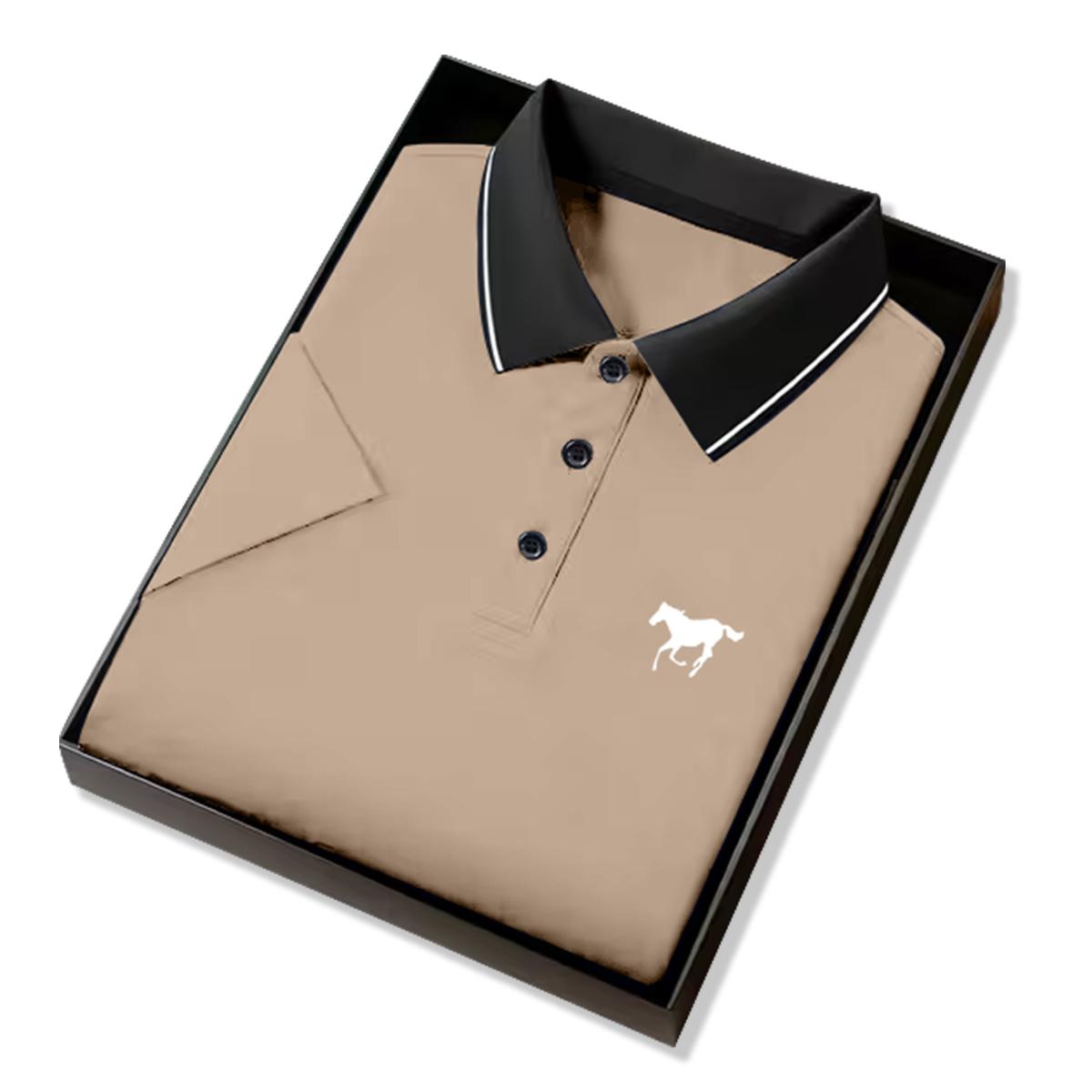 Men’s 3-piece polo shirt set for business casual, sports, and everyday activities; short-sleeve polo shirts; short-sleeve polo shirt set