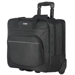 VEVOR Rolling Laptop Bag 15.6 Inch Wheeled Computer Bag for Work Women & Men Black