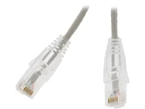 Nippon Labs 28 AWG Snagless Ultra Slim Cat6  Ethernet Patch Cable - Network Internet Cord - RJ45, Stranded, 550Mhz, UTP, - 25ft, Gray