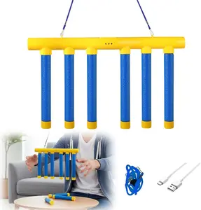 Agility Training Reflective Drop Stick Hand Eye Coordination Game Reflex Exercise Set with Adjustable Speed & English Voice Broadcasting for Kids Adults Sports Fitness Improvement