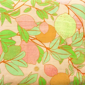 Baby Bling 100% Cotton Swaddle Baby Blanket Pink Lemonade