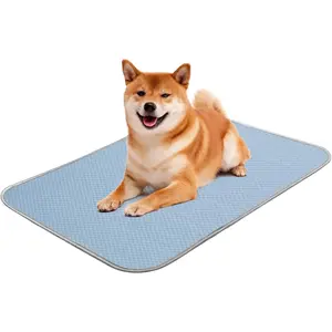 Summer Dog Cooling Mat Washable Ice Silk Self Cool Pad for Small Medium Large Dogs and Cats, Pet Sleeping Pad for Crate, Bed, Indoor & Outdoor Floor, Car Seats