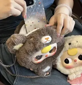 Babythree Big Head Baby Zipper Bag Series Blind Box Plush 1 Box Random Teddybear Soft Stuffed Animal Teddybear Soft Stuffed Animal