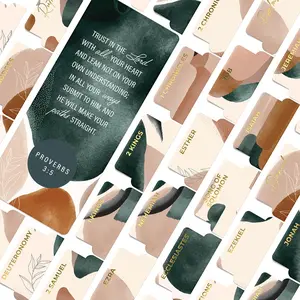 Green & Brown Bible Book Tabs – 100 Gold-Foiled, Soft-Touch, Laminated Bible Tabs for Holy Bible – Durable Tabs for Bible – Protestant & Catholic Bible Tabs Large Print, Christmas Gift for Women & Men