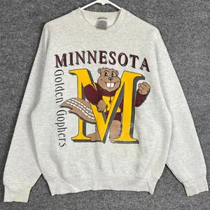 Minnesota Vintage Graphic Sweatshirt – Retro College Style Crewneck, Ash Pullover for Fans & Alumni