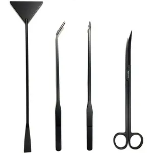 Aquarium Tweezers,  Stainless Steel Aquarium  Tools Long Aquascaping Tools  Spatula Aquatic  Tool Set for Freshwater and Saltwater