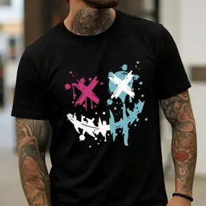 Manfinity Homme Men's Emotive Printed Round Neck T-Shirt clothes streetwear gift  for  all Casual Cotton