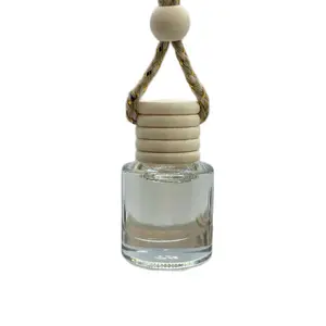 Car Fresheners - Wooden Design with Rope Attachment, Clear Bottle, Ideal for Home Fragrance Use