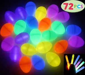 35Pcs/72Pcs/100Pcs Mini Glow Sticks Prefilled Easter Eggs for Easter Egg Hunt  easter gifts for kids