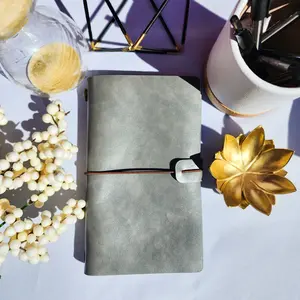 Stone Grey  : Vegan Leather Travel Journal