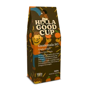 Hella Good Cup Guatemala SO Single Origin Coffee 12oz Citrus Cocoa Fruity Roasted 100% Arabica Bright Flavorful Smooth Start Your Day Bold and Bright