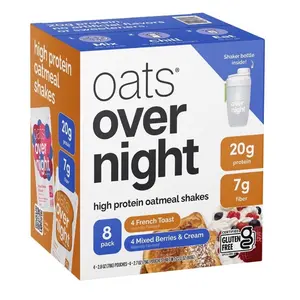 Oats Overnight High Protein Oatmeal Shake Variety Pack, 8 pk.