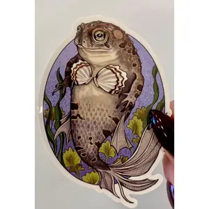 Mer-Toad Sticker
