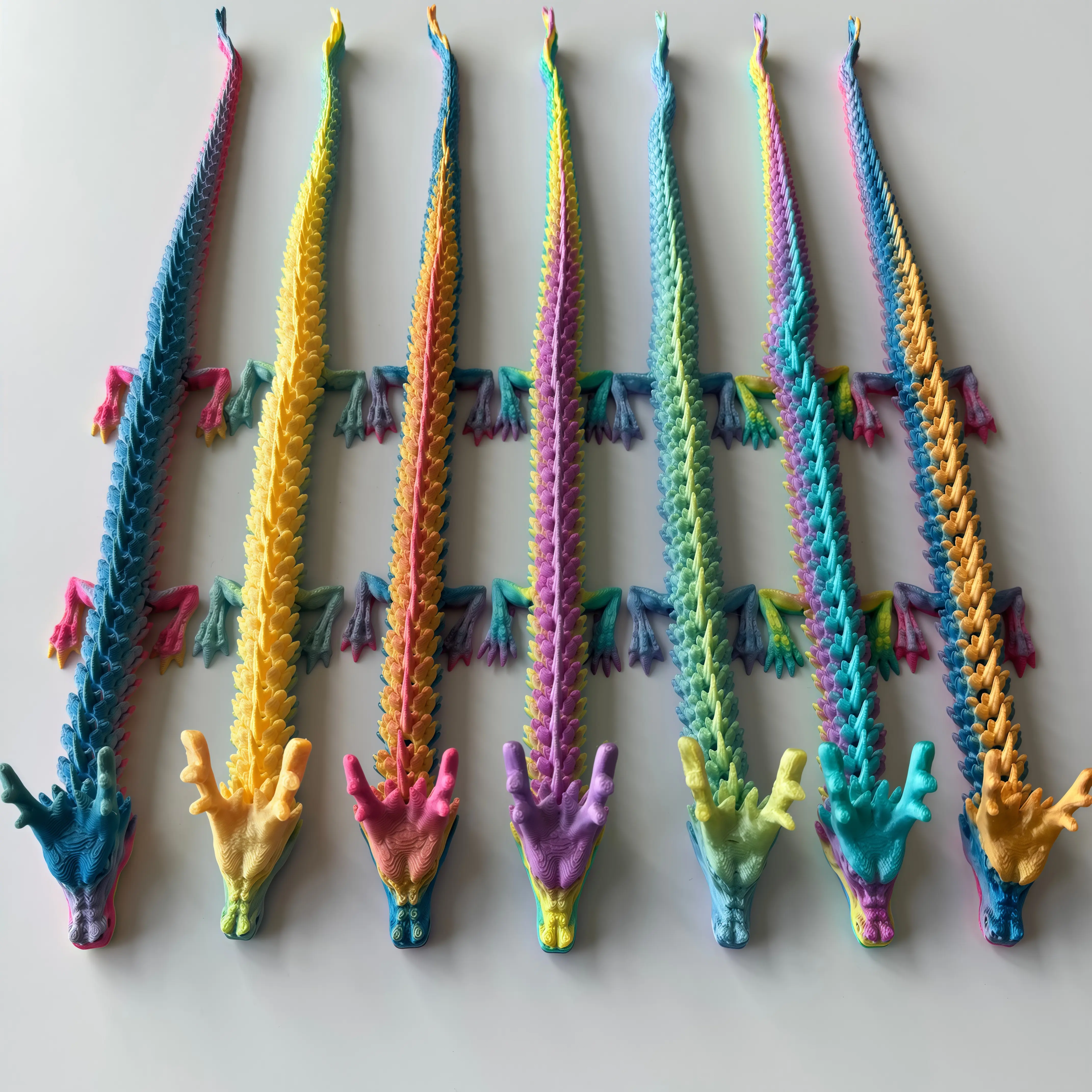 3D-Printed Dragon Model Statue - 14-Count Collectible Unique Ornaments, Scaled Decorative Sculptures, Ideal for Office Desktop & Any Space Modern Home Decor, Perfect Holiday Gift