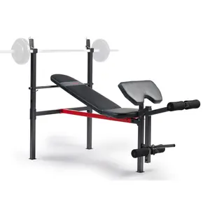 Sunny Adjustable Incline Weight Bench w/ Leg &Curl Combo