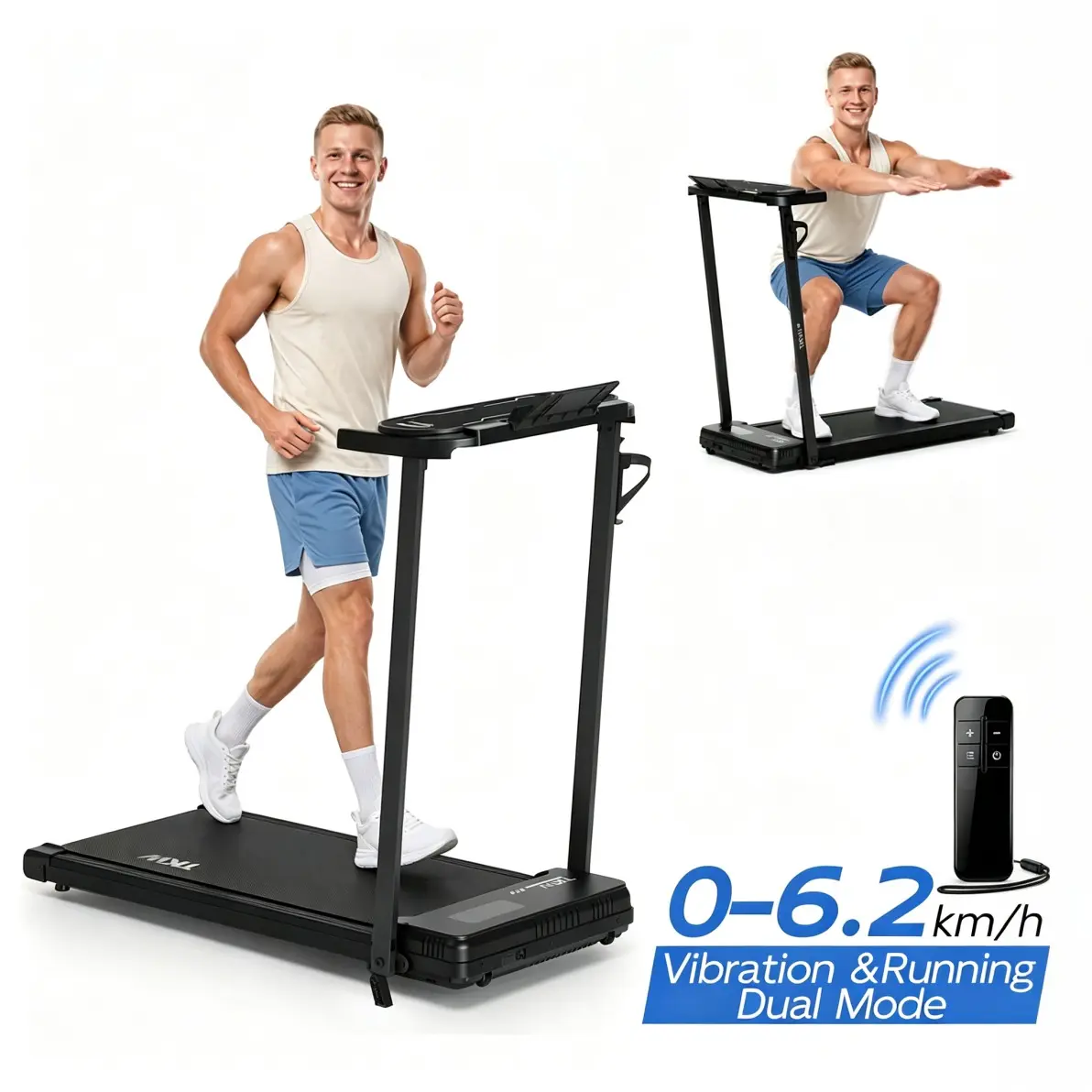 Walking Treadmill , 5% Incline Compact Under Desk Treadmill, Low Noise Motor, Portable Fitness Equipment for Home & Office Workout