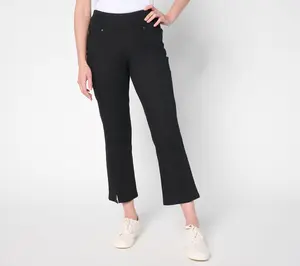 Belle by Kim Gravel Regular TripleLuxe Twill Seamed Kick Flare Crop