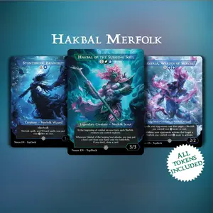 Hakbal Merfolk - Commander EDH Deck - With Tokens - MTG Full Proxy Deck, Altered Cards cEDH
