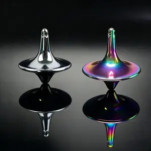 Single Hand Office Stress Relief Toy Stainless Steel Gyroscope, Portable Handheld Rotating Gyroscope, Durable Metal Structure