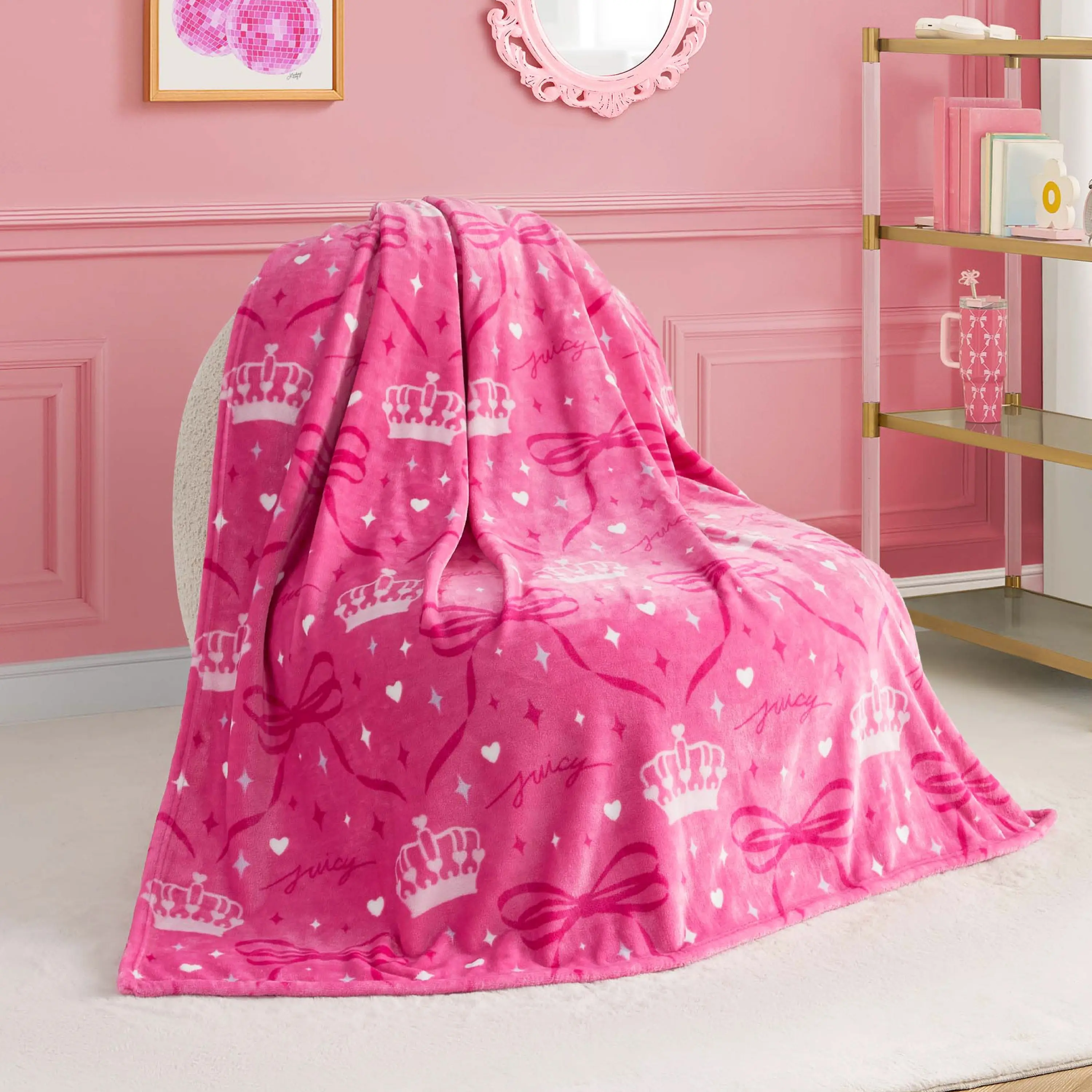 Juicy Couture Kids Plush Throw Blanket