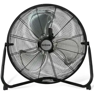 Hurricane Pro 20 Inch 3 Adjustable Speed High Velocity Metal Fan, Black