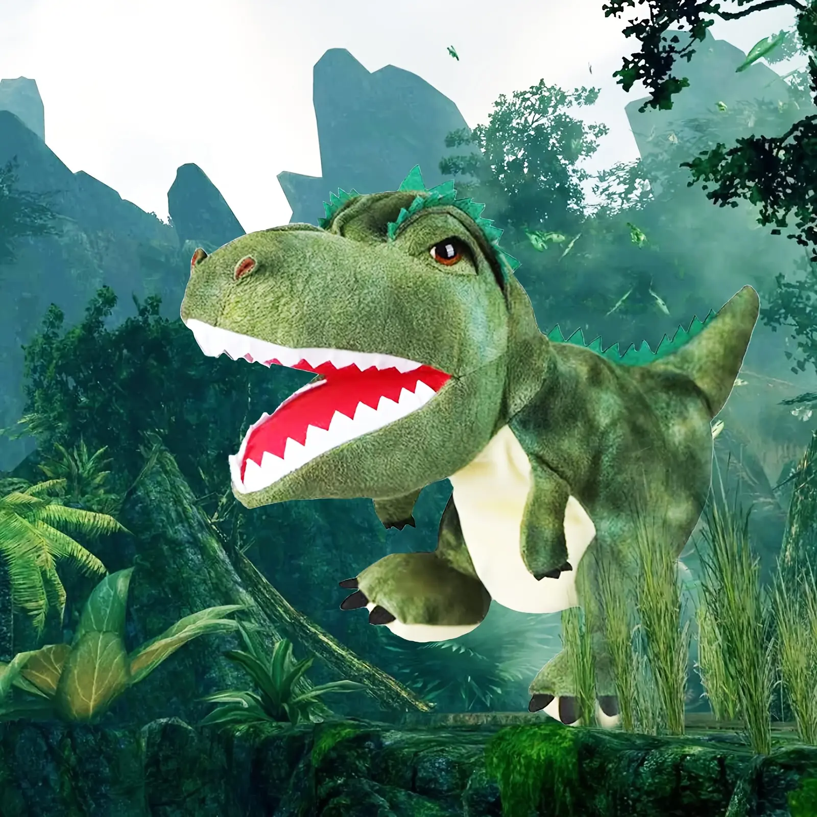 Dinosaur Hand Puppets Plush Toy, Dinosaur Stuffed Animal Cute Soft Plush Toy Birthday Gift Open Movable Mouth For Creative Role Play Toy