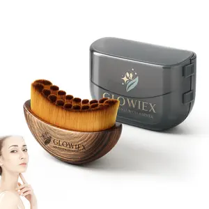 GLOWIEX Curved Contour Face Brush Professional Sculpting & Makeup Blending Tool for Precise Application and Defined Contours Multi-Pack