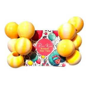 8 Pcs Orange Sherbet Bubble Hair Ties - Royal Kyree
