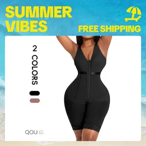 QOU Colombian Shapewear Bodysuit Tummy Control Waist Trainer, Butt Lifter, Built-In Bra, Zipper Crotch, Everyday Wear Womenswear colombia  faja