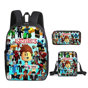 2026 New Roblox School Bag Small and Medium Backpack Ins Style Backpack Three-piece Set