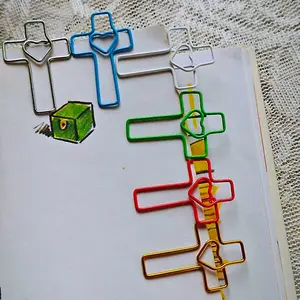 25pcs Cross Heart Paperclips, Cross Heart Shapes, Bible Journaling Supplies, Cute Christian Bookmarks, Religious Spiritual Gift & Stationery, Aerosols No, Flammable Liquid No, Ca Prop 65 Ca No