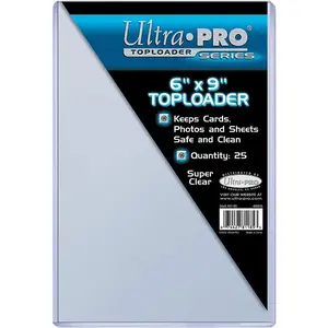 Ultra Pro Rigid Toploaders, 6" x 9" Toploaders for Cards, 25-Count Trading Card Accessories Pack