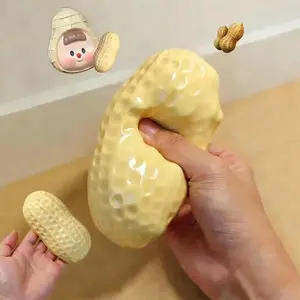 2026 Hot Peanut Stress Ball Buttery Soft Crunchy Squishy Fidget Toy ASMR Sensory Anti Stress Relief for Kids Adults Office Use